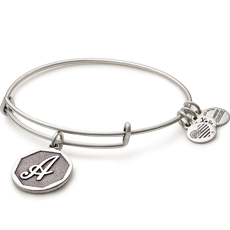 Alex And Ani Initial &#39;A&#39; Charm Bangle