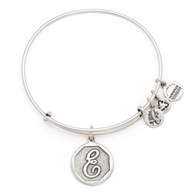 Alex And Ani Initial 'E' Charm Bangle