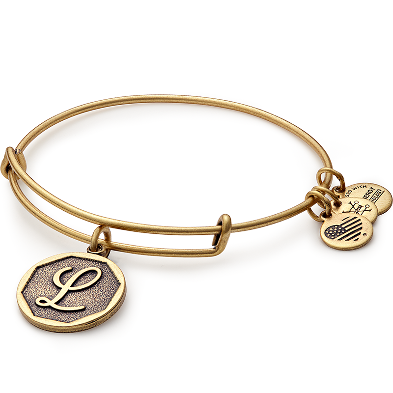 Alex And Ani Initial L Charm Bangle