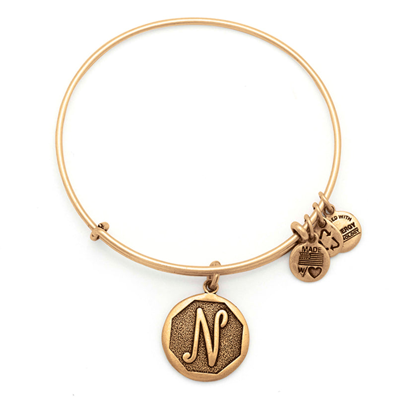 Alex And Ani Initial N Charm Bangle