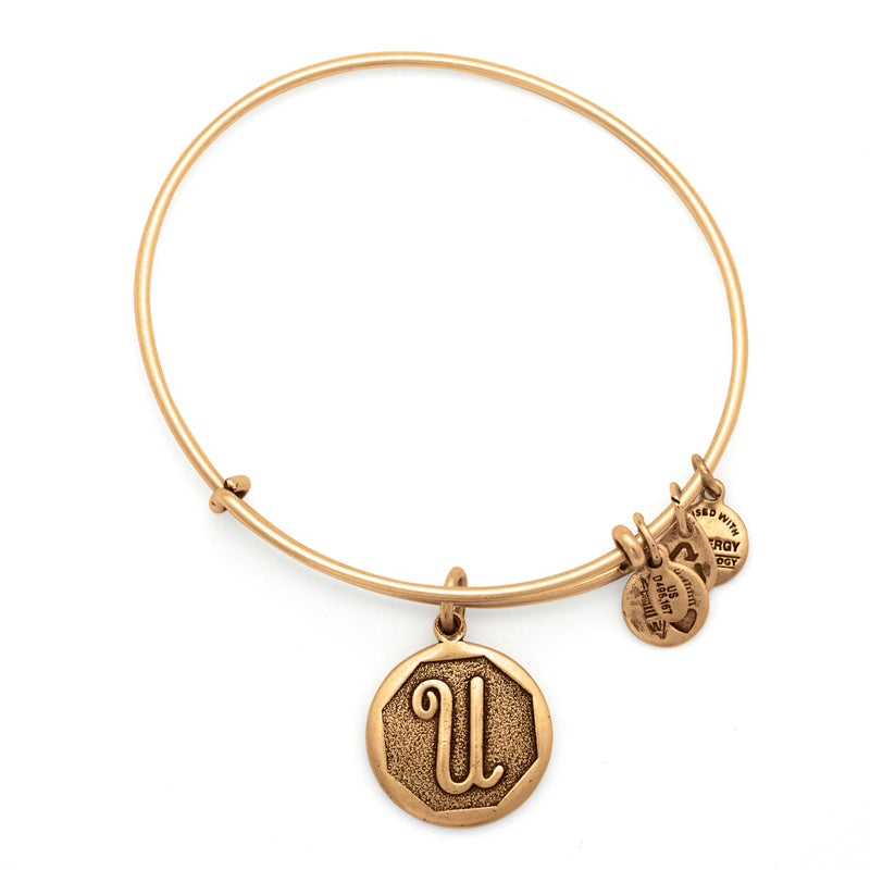 Alex And Ani Initial U Charm Bangle