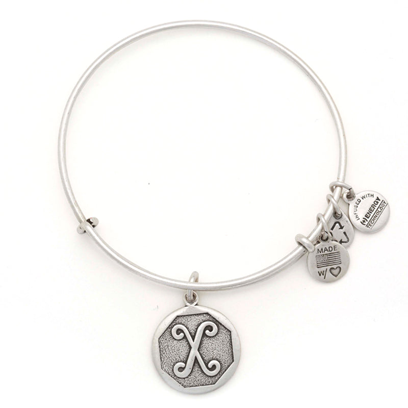 Alex And Ani Initial X Charm Bangle