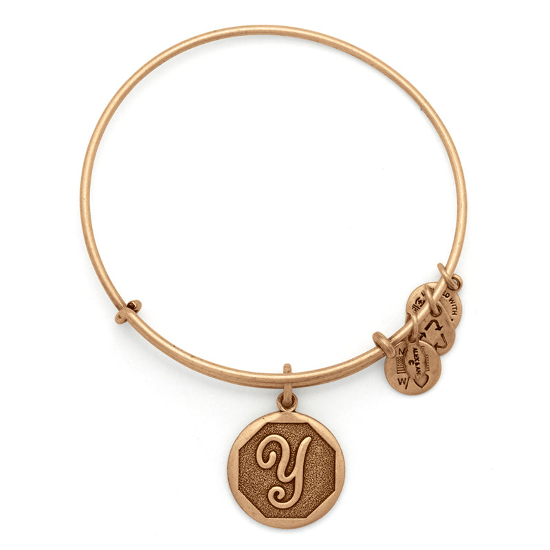 Alex And Ani Initial Y Charm Bangle