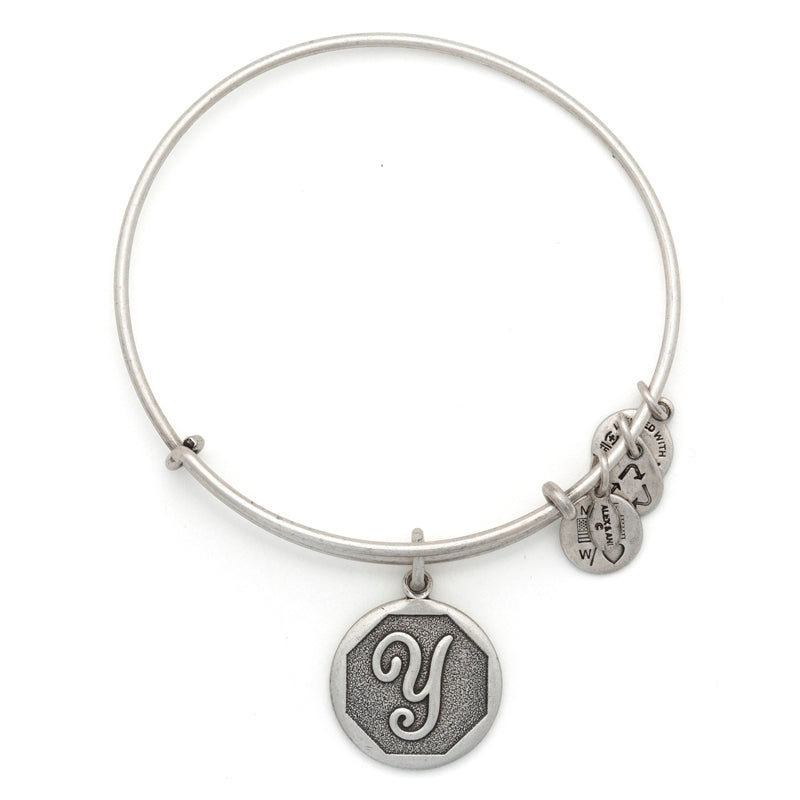 Alex And Ani Initial Y Charm Bangle