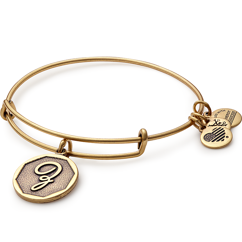 Alex And Ani Initial Z Charm Bangle