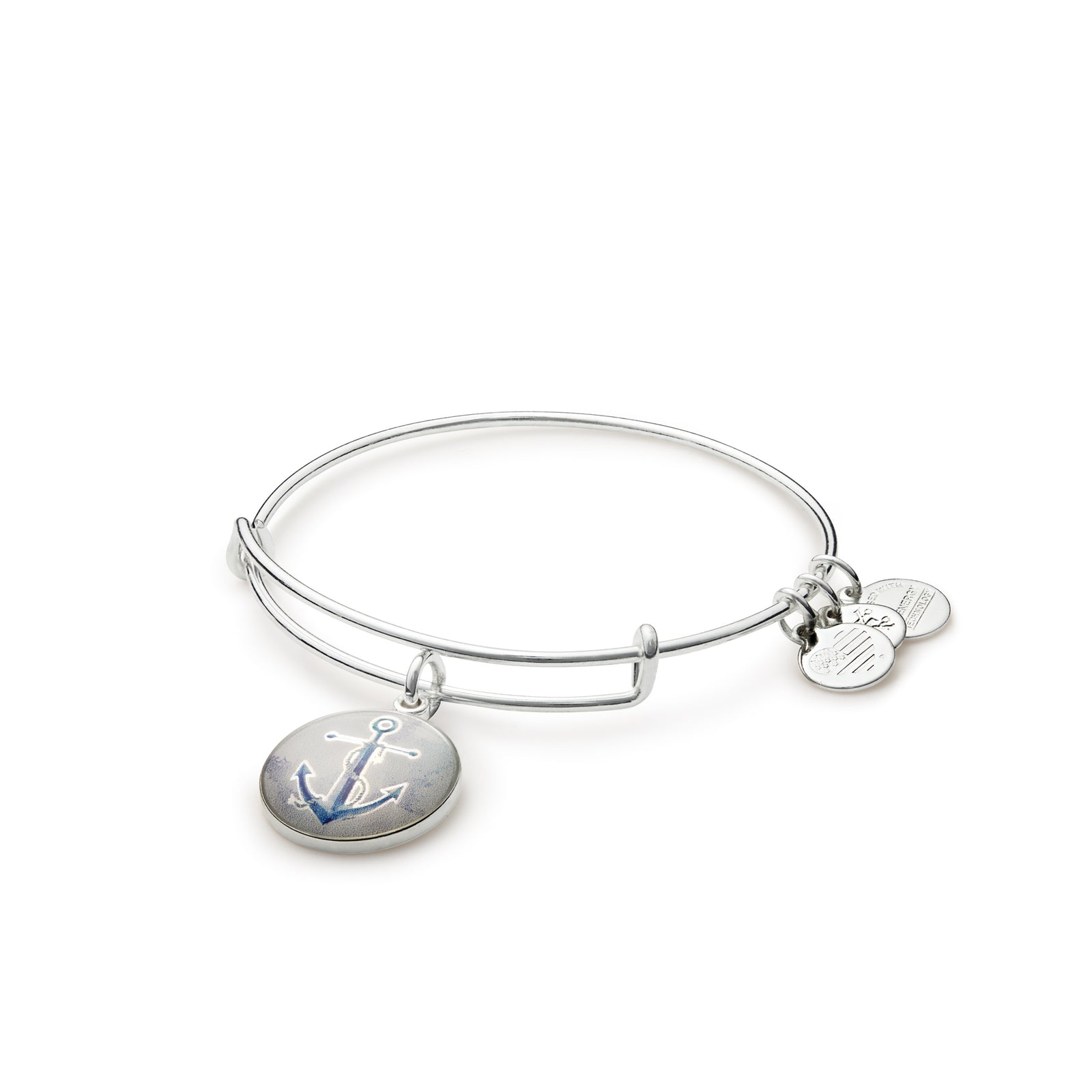 Alex And Ani Art Infusion Anchor Silver Bangle