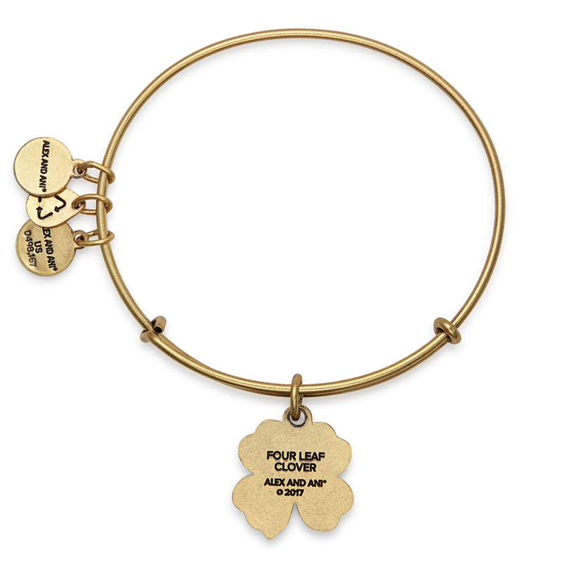 ALEX AND ANI Path Of Symbols Four Leaf Clover Bangle