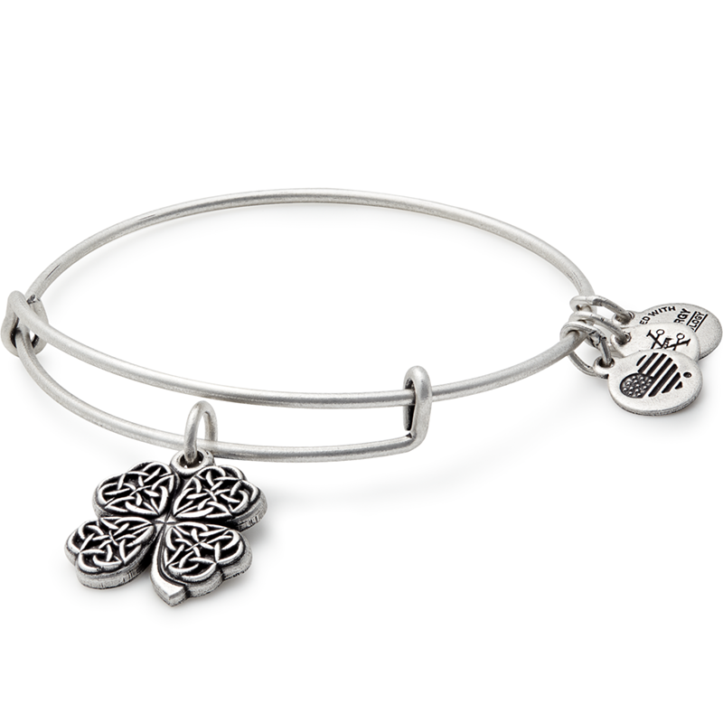 ALEX AND ANI Path Of Symbols Four Leaf Clover Bangle