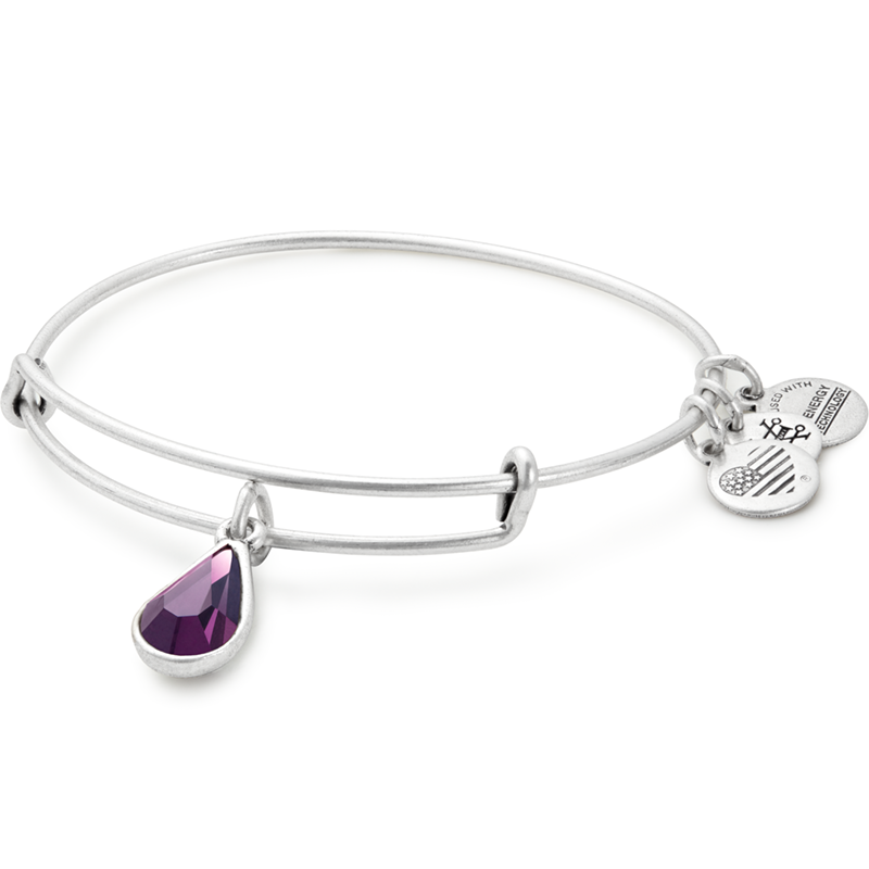 Alex And Ani February Drop Charm Bangle Bracelet 