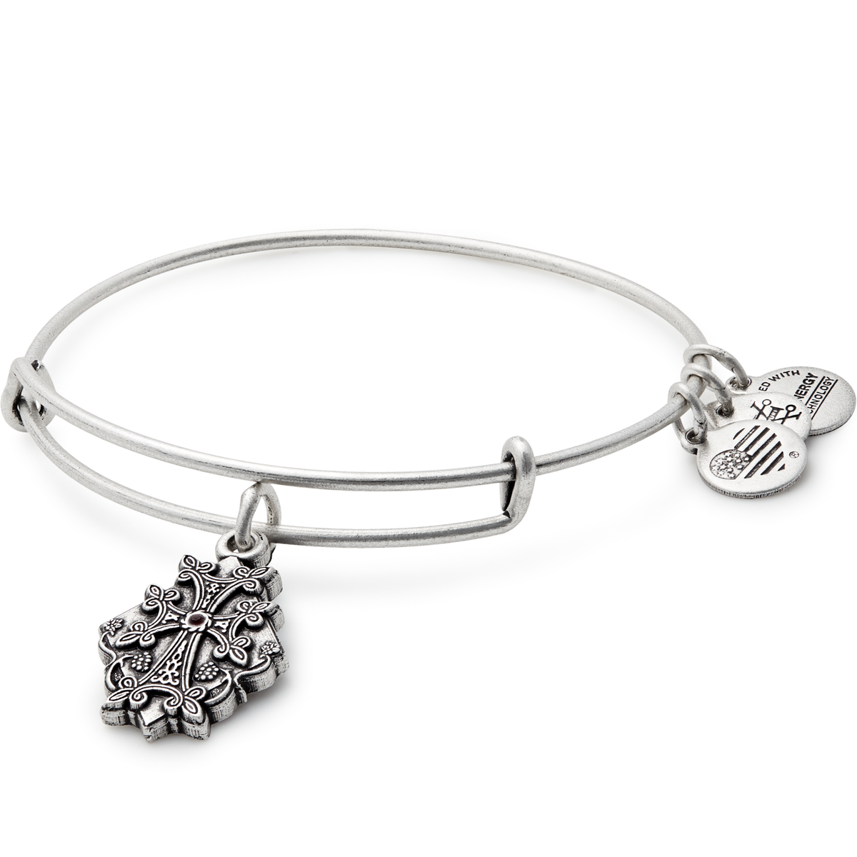 Alex And Ani Armenian Cross IV Silver Bangle