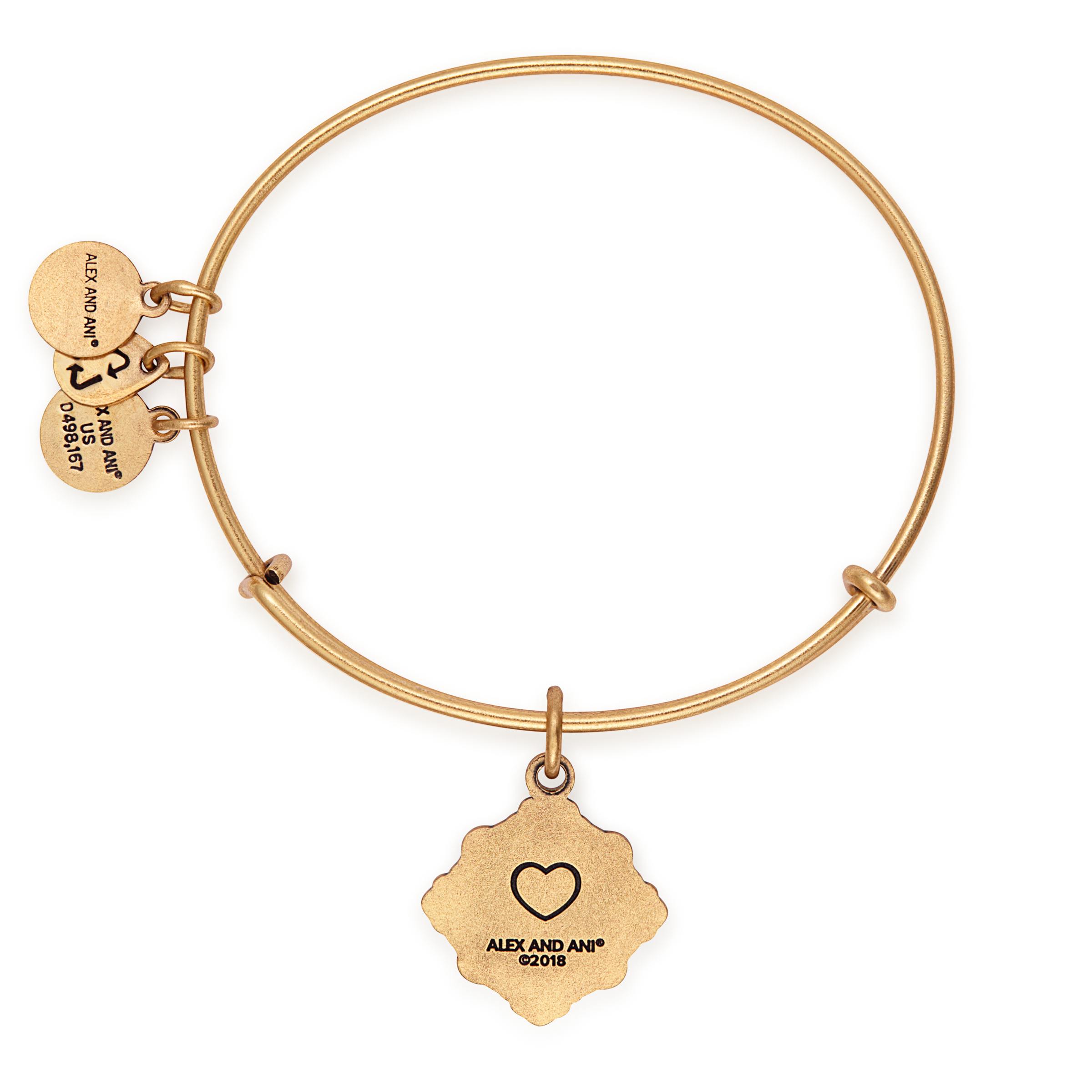 Alex and Ani Because I Love You Mom Charm Bangle