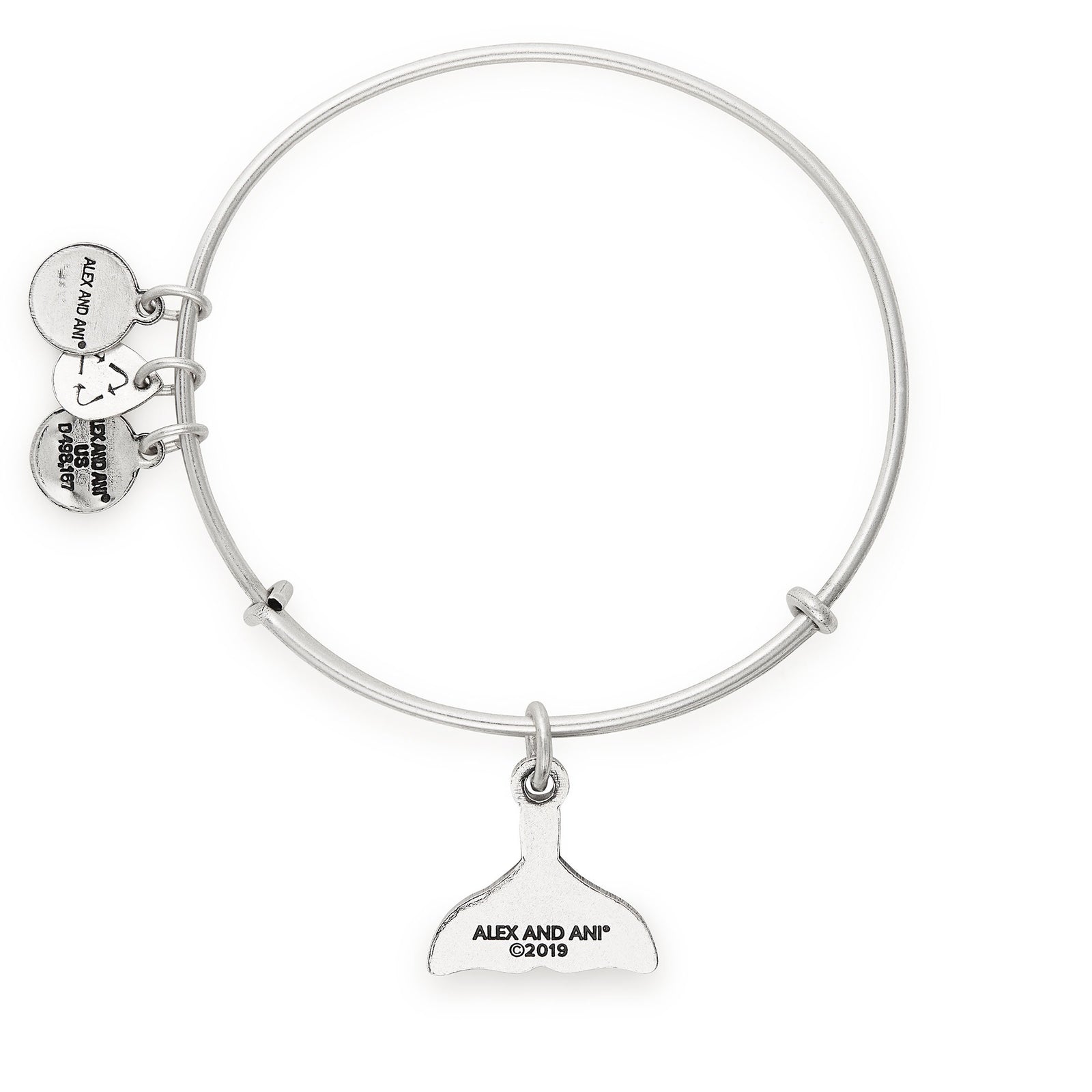 Whale Tail Charm Bangle