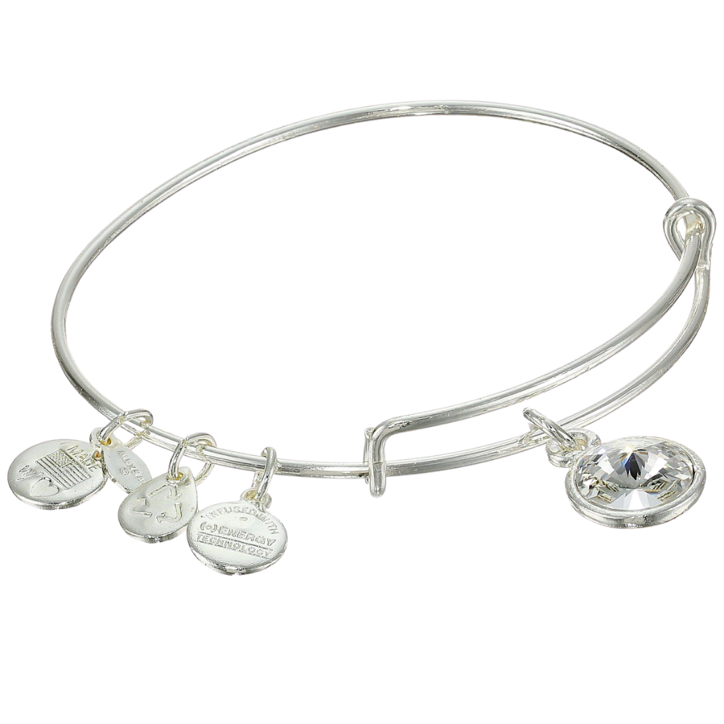 Crystal Birthstone April Bangle