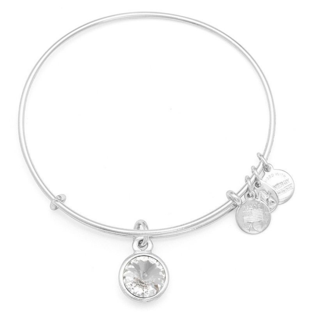 Crystal Birthstone April Bangle