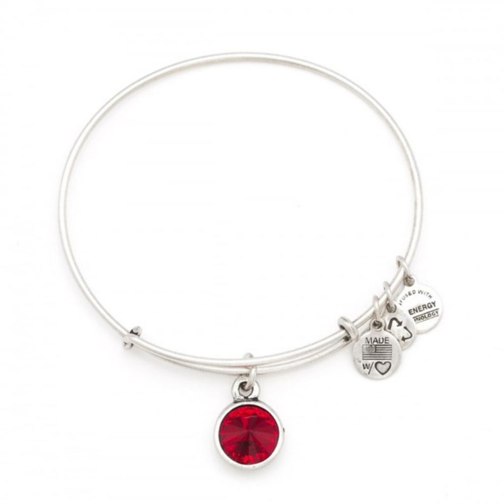 Crystal Birthstone January Bangle