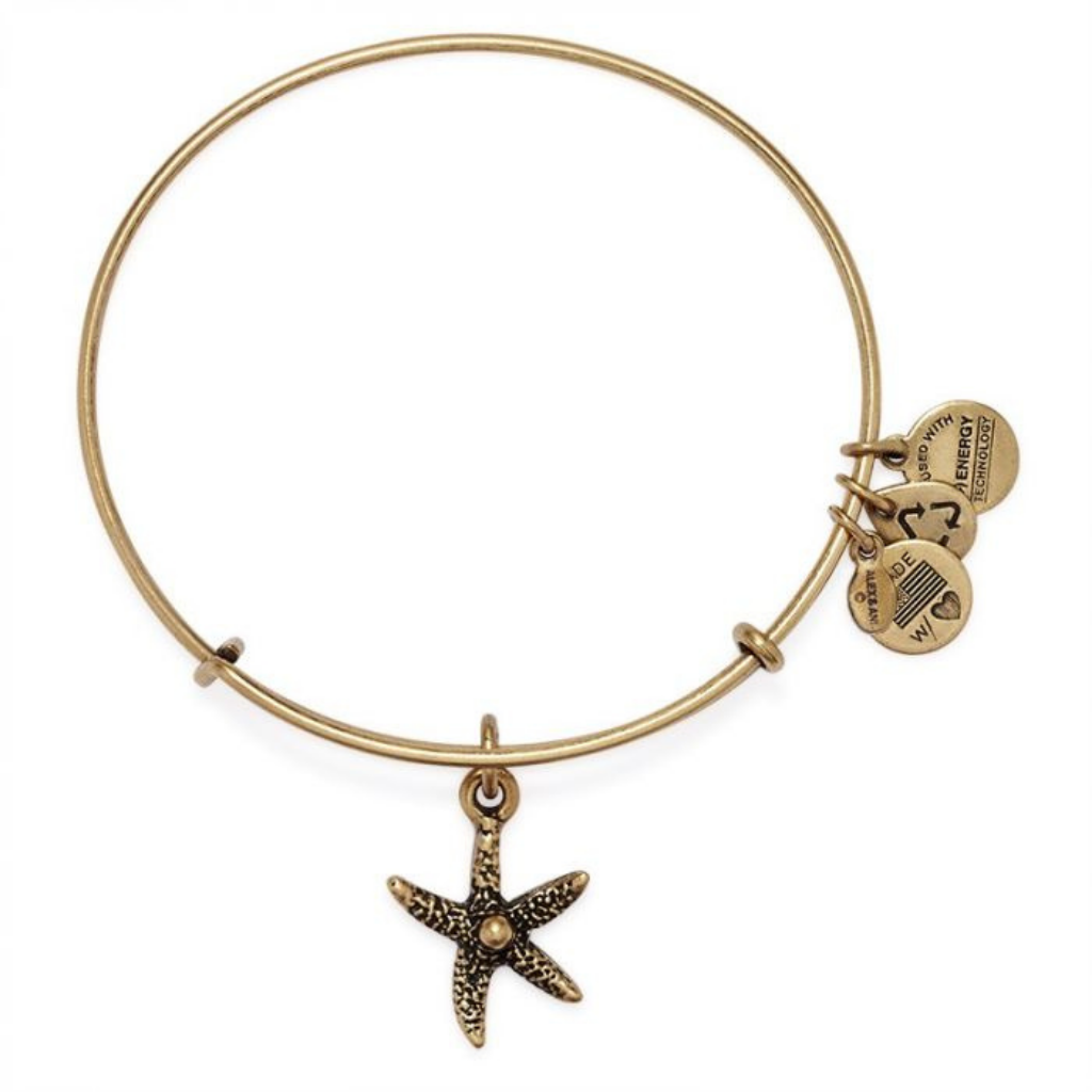 Starfish Charm Bangle Bracelet