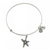 Starfish Charm Bangle Bracelet