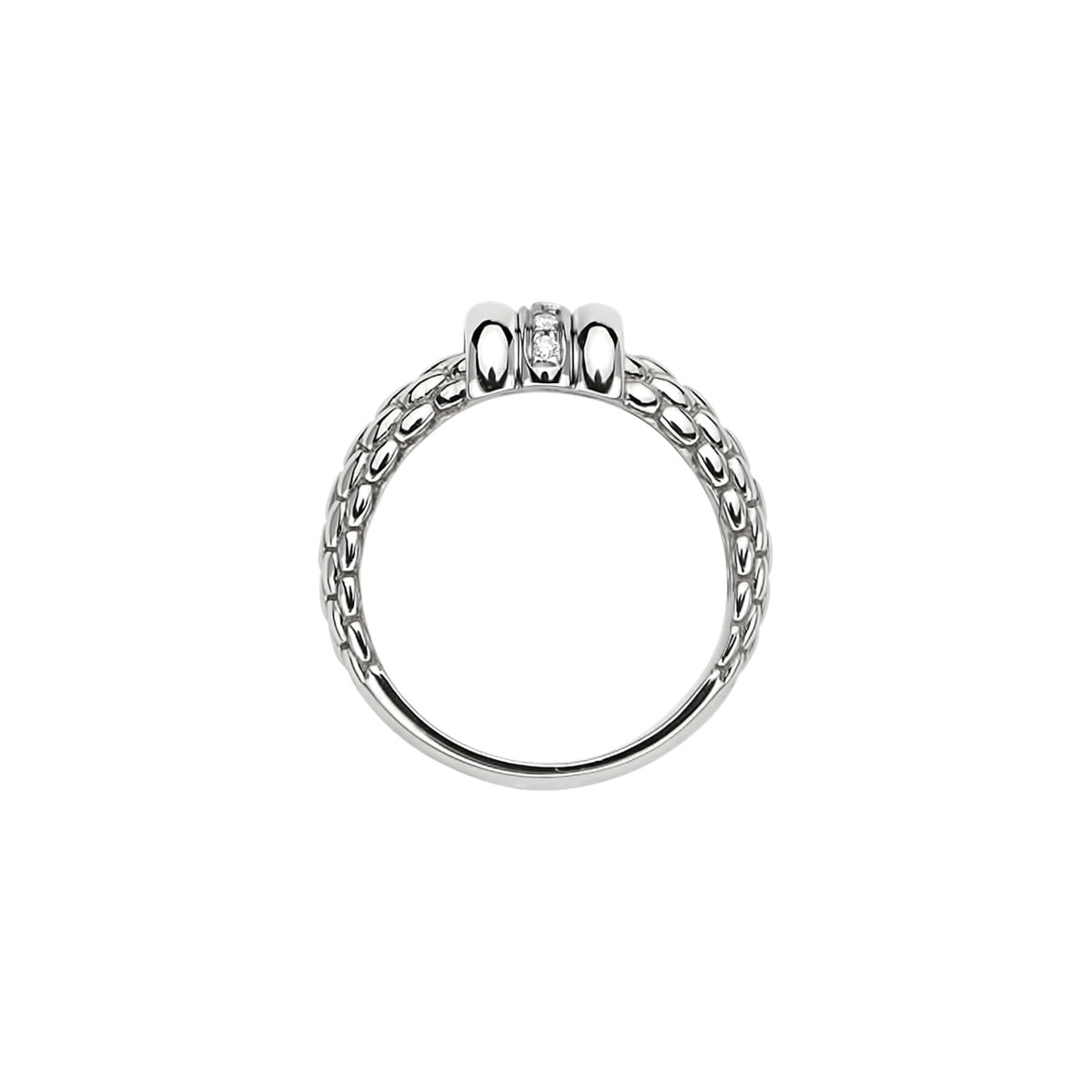 Solo Ring with Diamonds in white gold