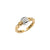 EKA Ring with diamonds in Yellow Gold