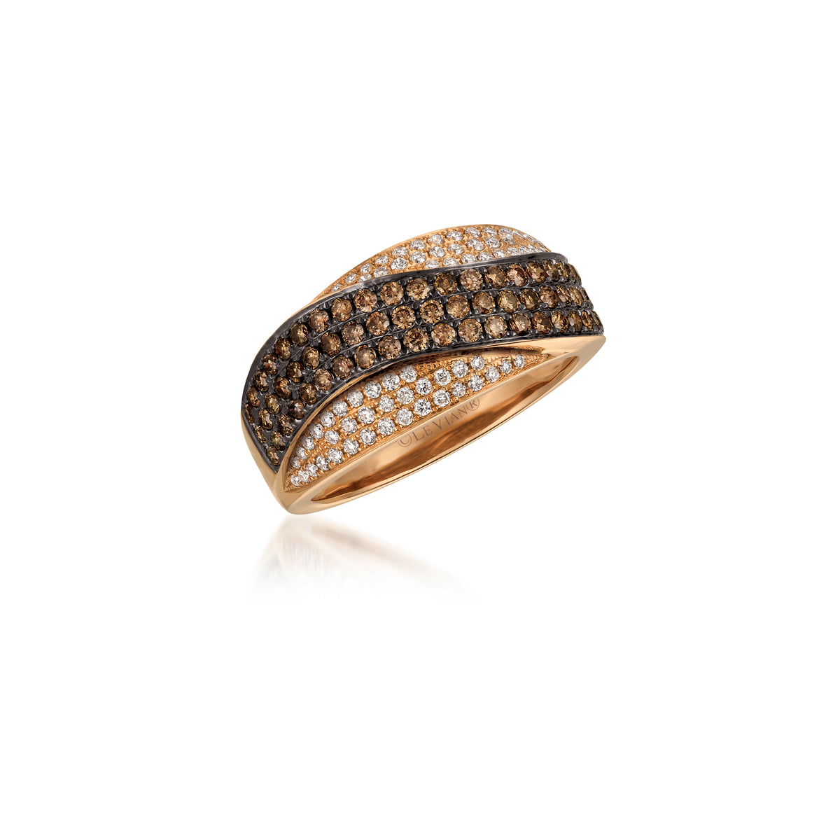 14Kt Strawberry Gold And Diamond Ring