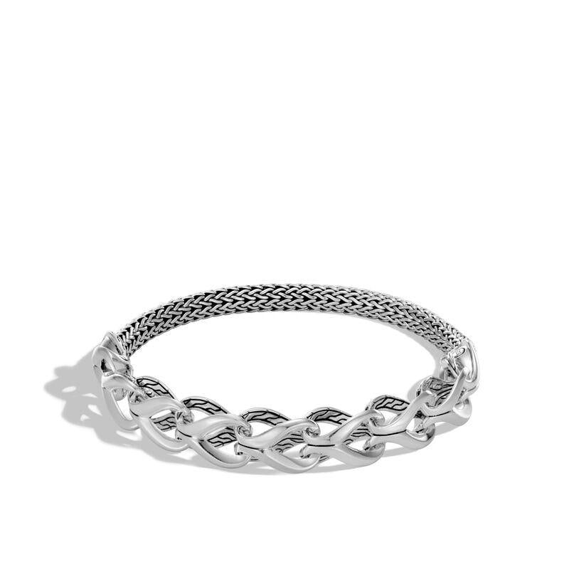 Asli Classic Chain Link Half Bracelet In Silver