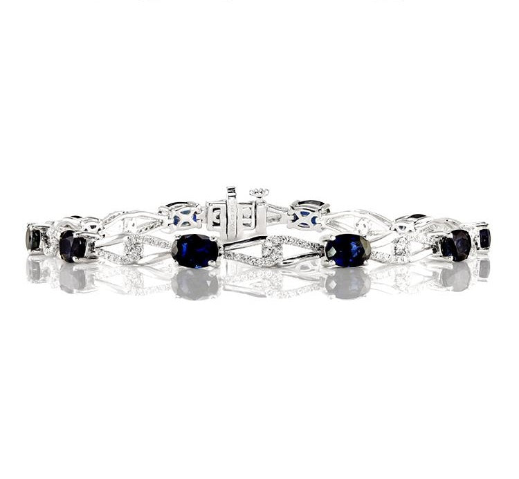 14kw sapphire bracelet