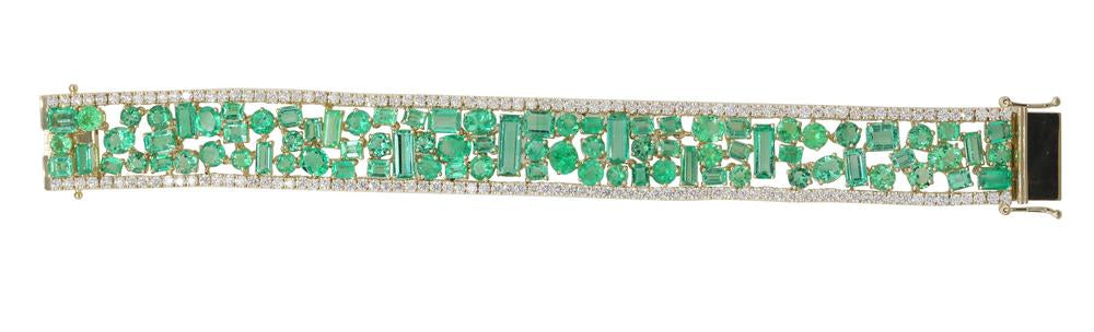 18ky emerald bracelet