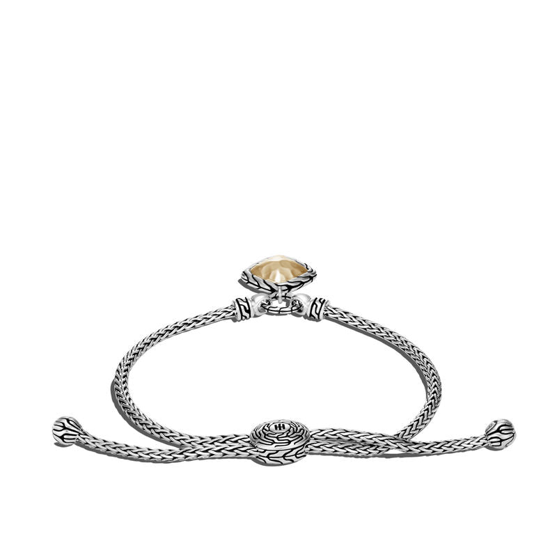 Classic Chain Hammered Pull Through Bracelet