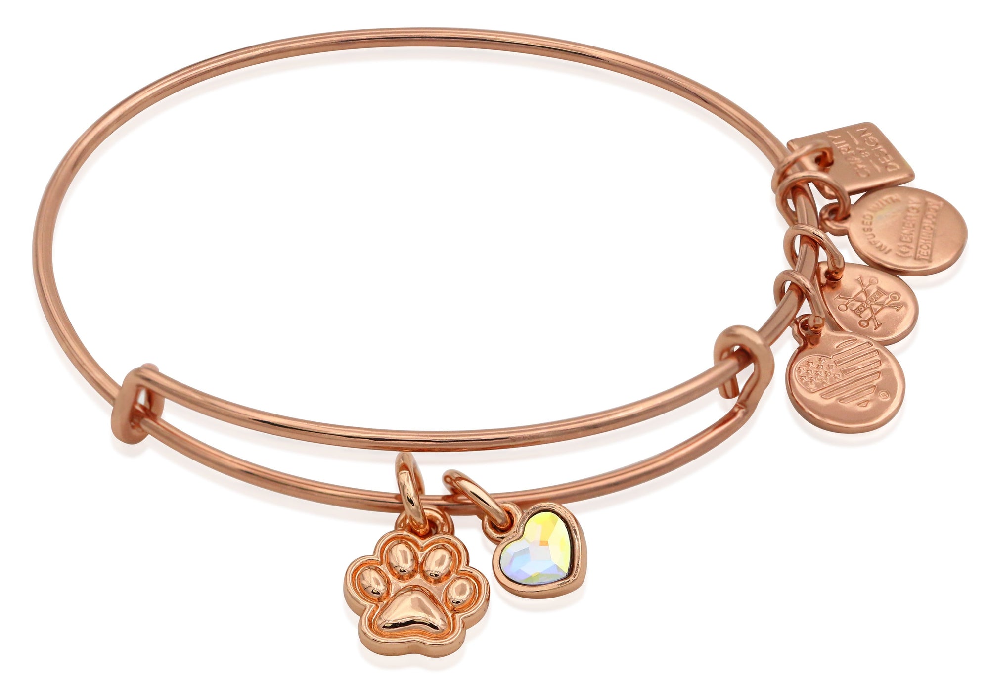 Paw Print Duo Charm Bangle