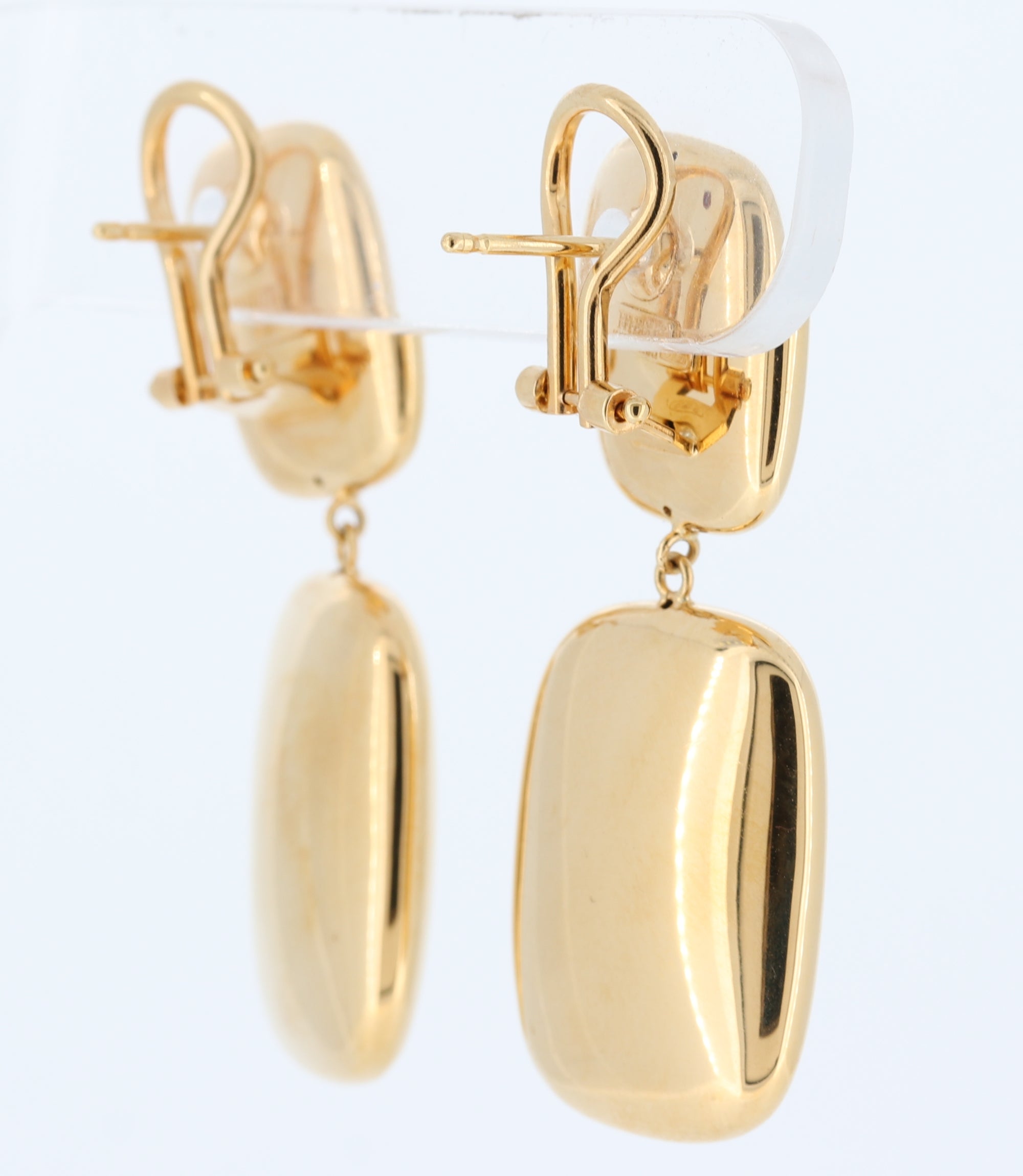 14Kt Yellow Gold Earrings With Omega Backs