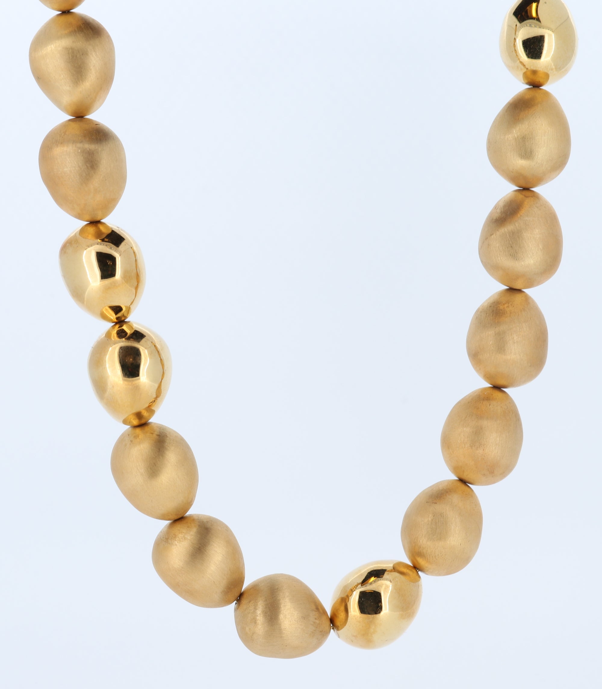 14Kt Yellow Gold Fancy Puffed Pear Shape Necklace