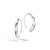 Bamboo Small Hoop Earring in Silver