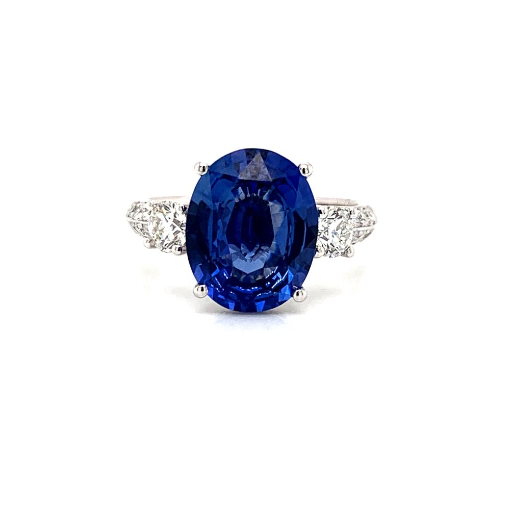 18kw ring with a GIA certified Ceylon sapphire