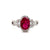18k ring with a GIA certified unheated ruby