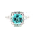18kt White Gold gold ring with a GIA certified Paraiba tourmaline ring