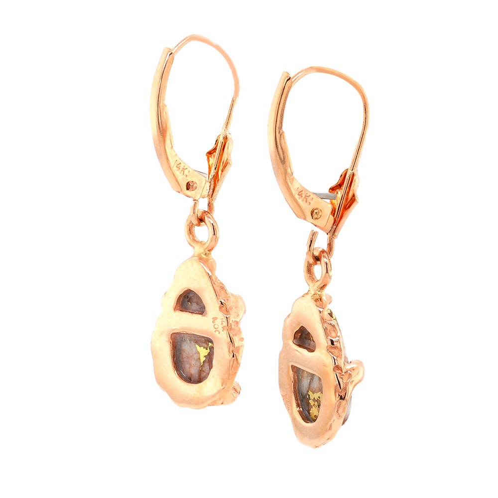 14kt Rose Quartz Earrings by Orocal