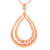 14Kt Rose Gold Double Tear Drop Design Necklace