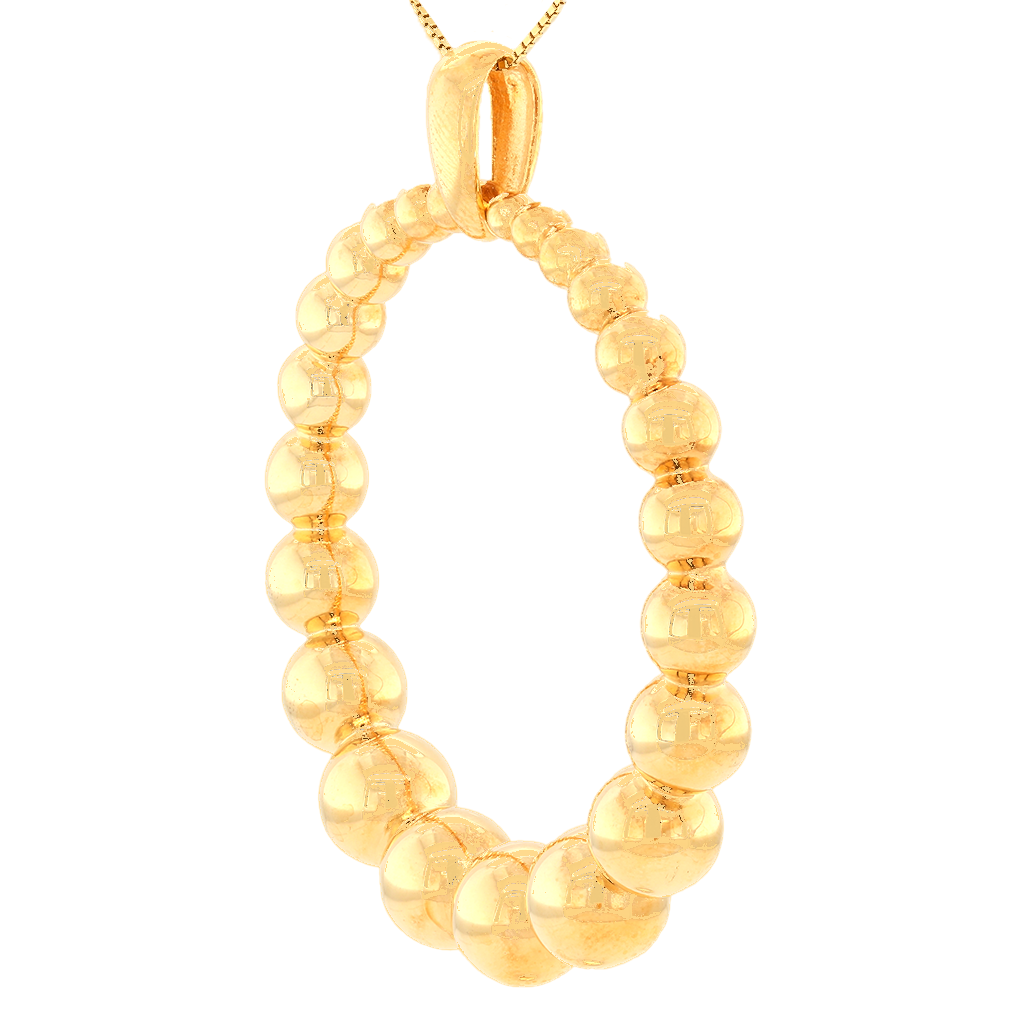 14Kt Yellow Gold Circle of Life Round Pendant