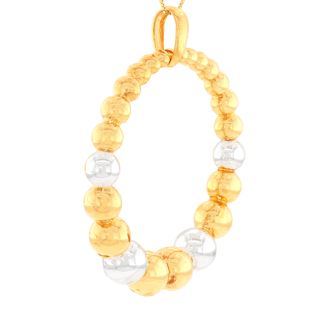 14Kt Two Tone Circle of Life Pendant