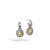 Dot Drop Earring in Silver and 18K Gold