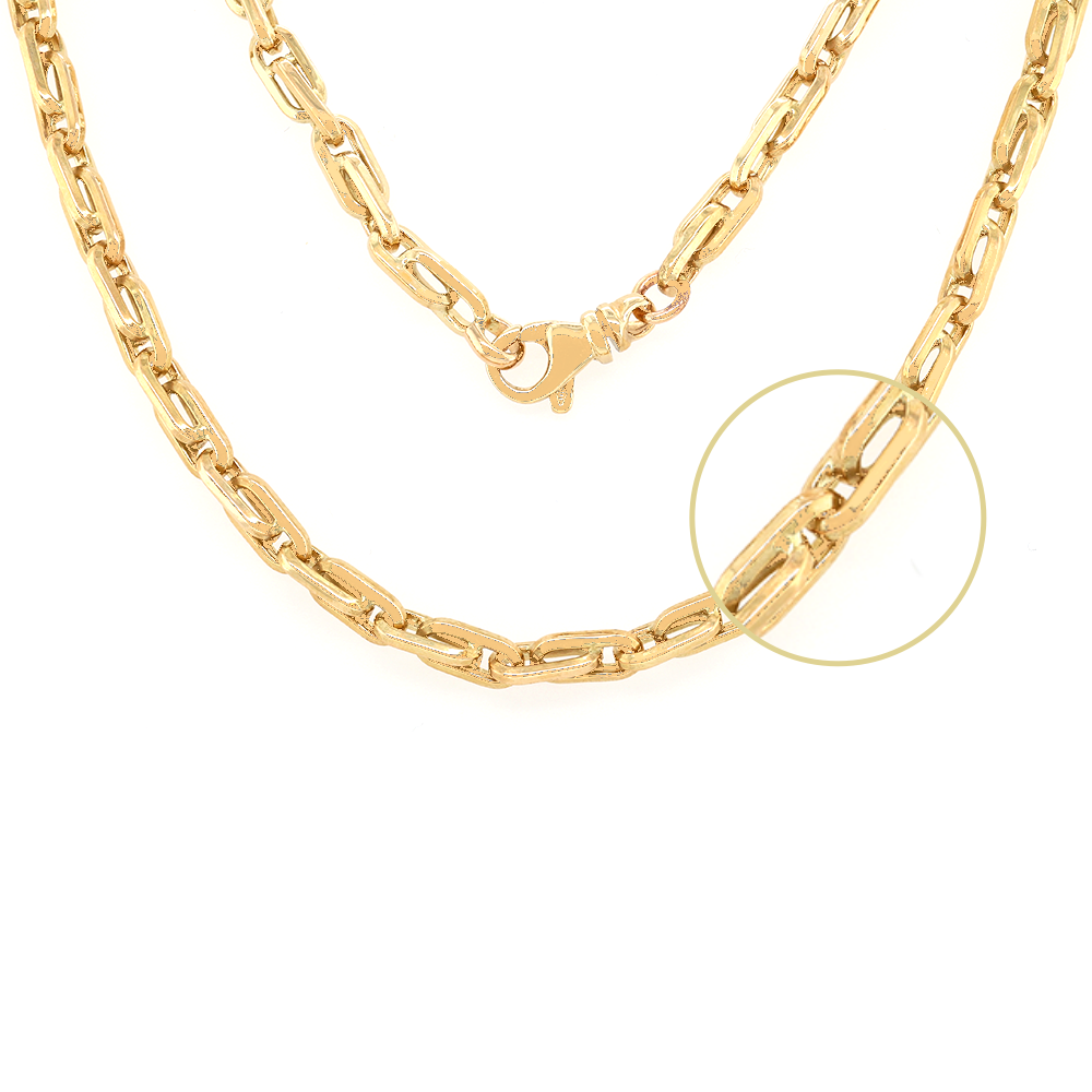 14K Yellow Gold Fancy Link Chain