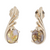 14K Yellow Natural Gold Quartz Earrings