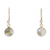 14K Yellow Natural Gold Quartz Earrings With 0.10Ct Diamonds