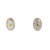 14K Yellow Natural Gold Quartz Earrings With 0.46Ct Diamonds