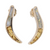 14K Yellow Natural Gold Quartz And Nuggets Earrings