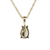 14K Yellow Natural Gold Quartz Pear Shaped Pendant