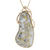 14K Yellow Natural Gold Quartz Free Form Bezel Pendant