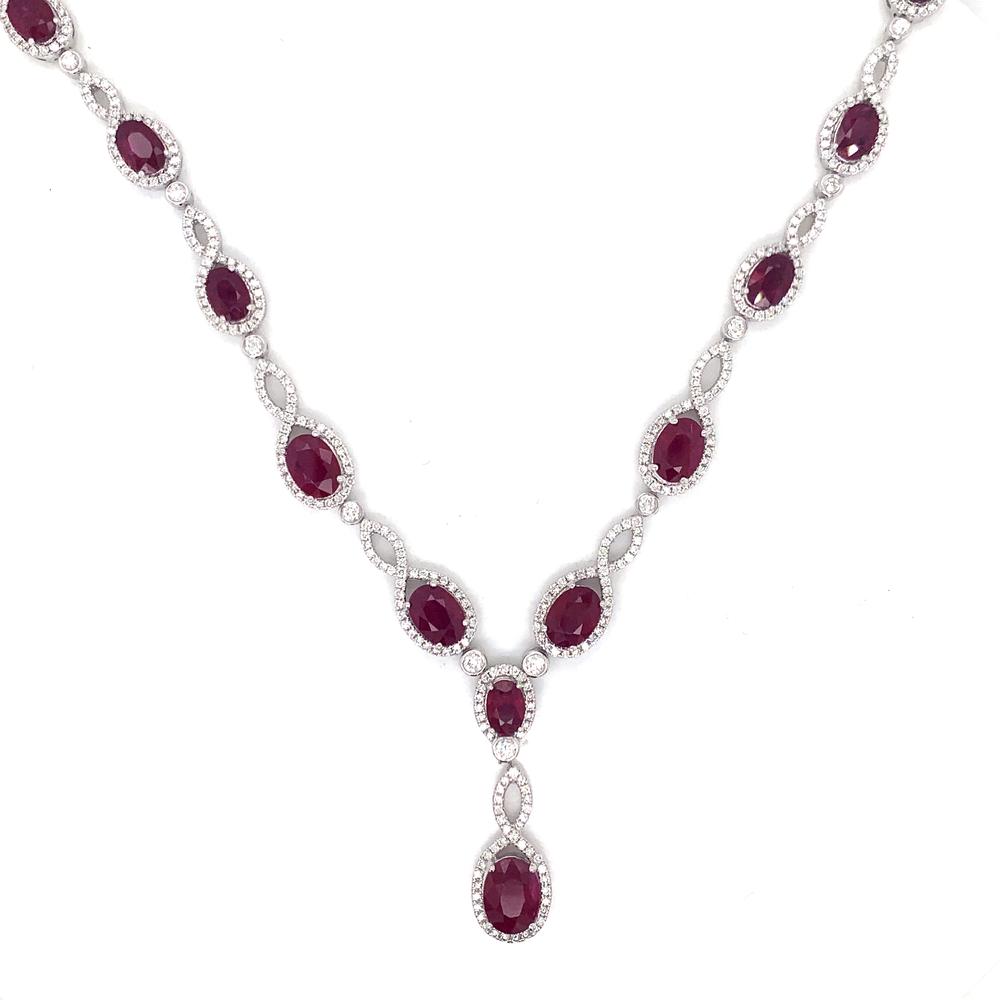 18kw ruby necklace