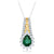 14kw emerald pendant