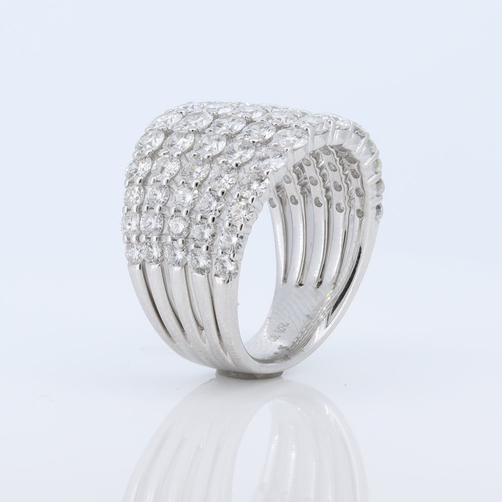 4 Row Floating 3.63ctw Diamond Ring In 14Kt White Gold